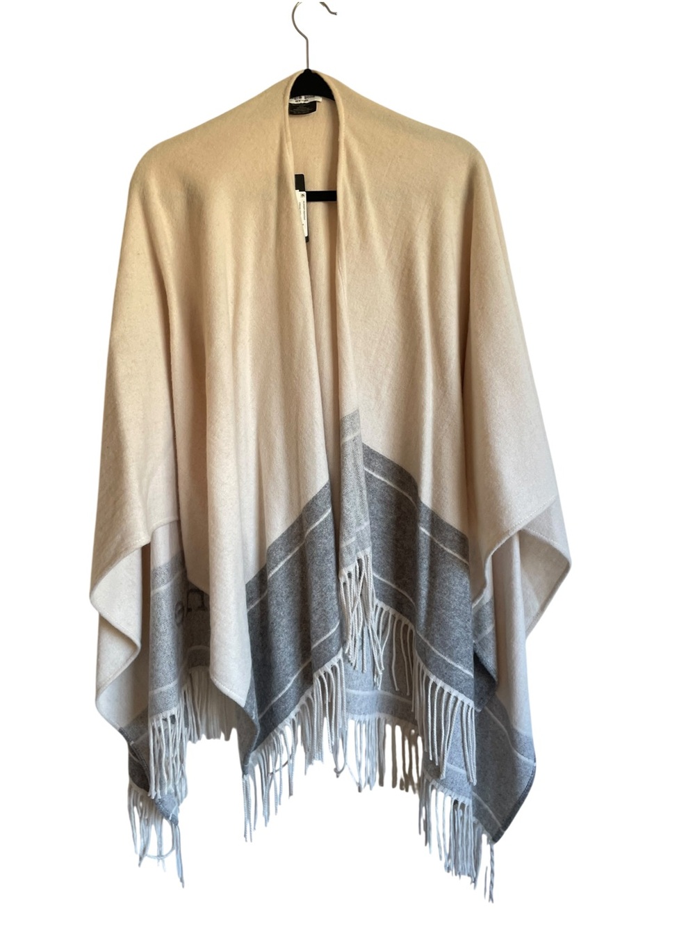 rag & bone Wool Ann Poncho Fringe Reversible NWT